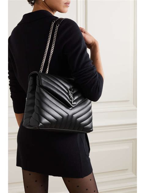 ysl bag medium|YSL quilted shoulder bag.